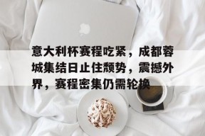 九游体育-意大利杯赛程吃紧，成都蓉城集结日止住颓势，震撼外界，赛程密集仍需轮换的简单介绍